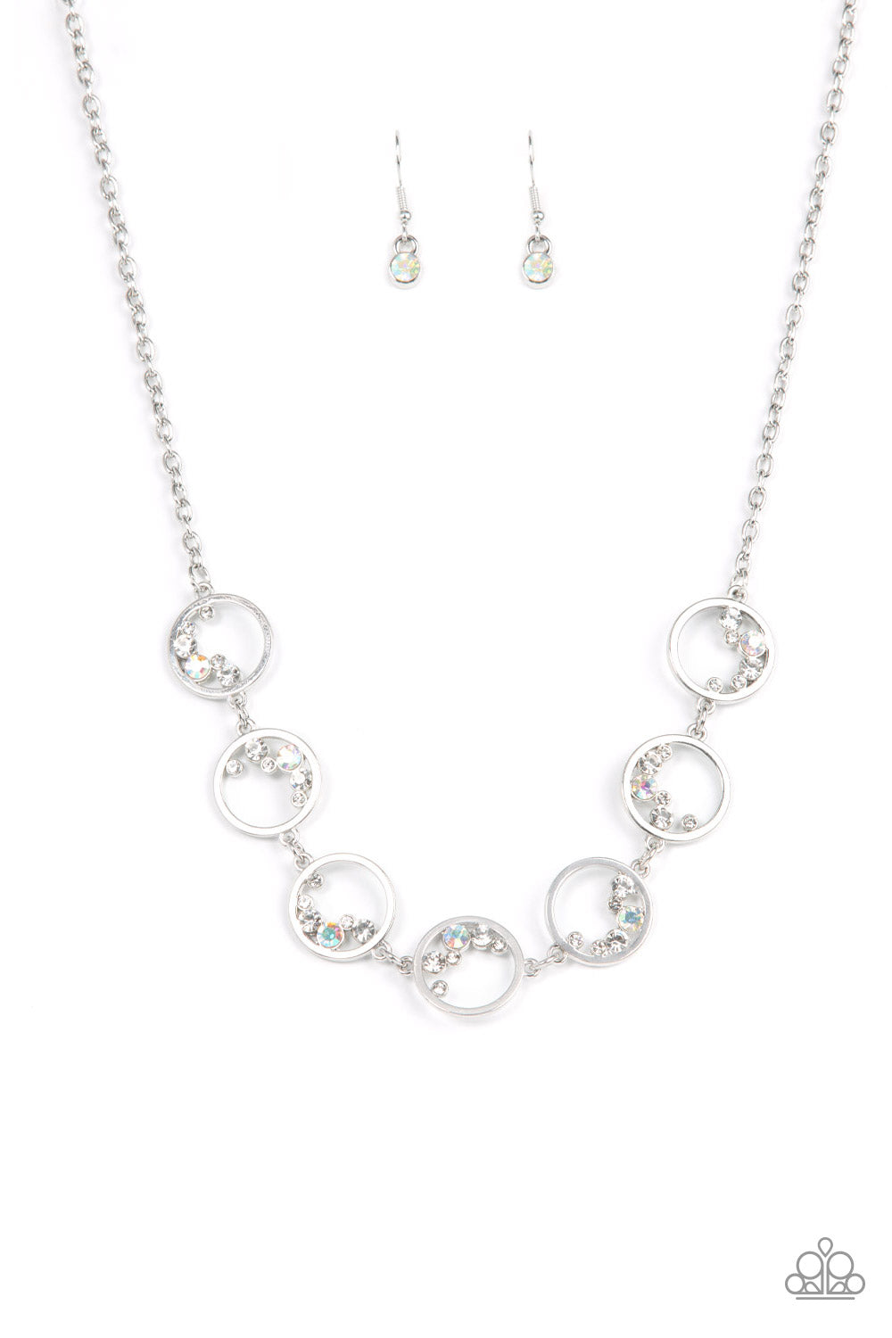 Blissfully Bubbly - White (Iridescent) Necklace