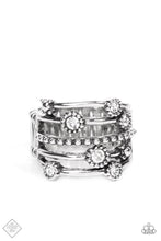 Load image into Gallery viewer, Rhinestone Studded Ritz - White (Rhinestone) Ring freeshipping - JewLz4u Gemstone Gallery
