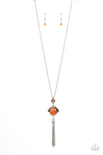 Load image into Gallery viewer, Lavishly Lucid - Orange (Cat&#39;s Eye Stone) Necklace freeshipping - JewLz4u Gemstone Gallery
