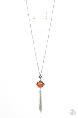 Lavishly Lucid - Orange (Cat's Eye Stone) Necklace freeshipping - JewLz4u Gemstone Gallery