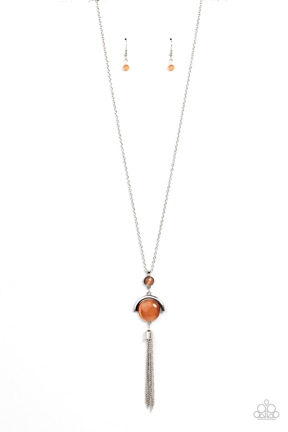 Lavishly Lucid - Orange (Cat's Eye Stone) Necklace freeshipping - JewLz4u Gemstone Gallery