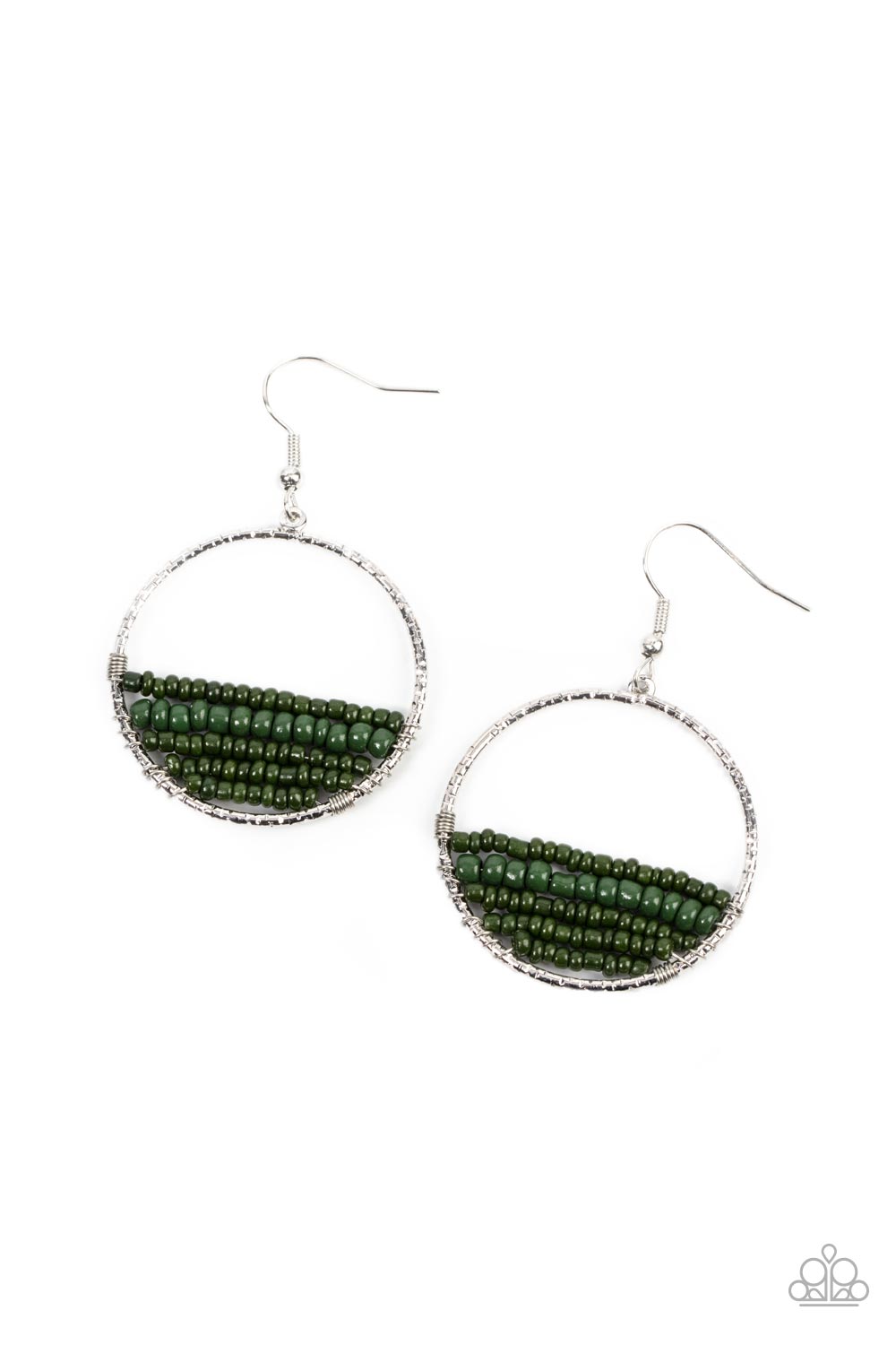 Head-Over-Horizons - Green (Bead) Earring