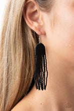Load image into Gallery viewer, Right as RAINBOW - Black (Seed Bead) Earring
