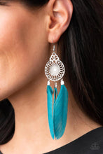 Load image into Gallery viewer, Pretty in PLUMES - Blue Earring
