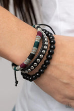 Load image into Gallery viewer, Loom Zoom - Black (Wooden and Leather) Urban Bracelet

