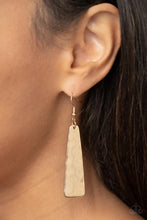 Load image into Gallery viewer, Detailed Definition - Gold (Hammered) Earring
