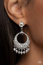 Load image into Gallery viewer, Marrakesh Request - White (Pearl/Rhinestone) Earring
