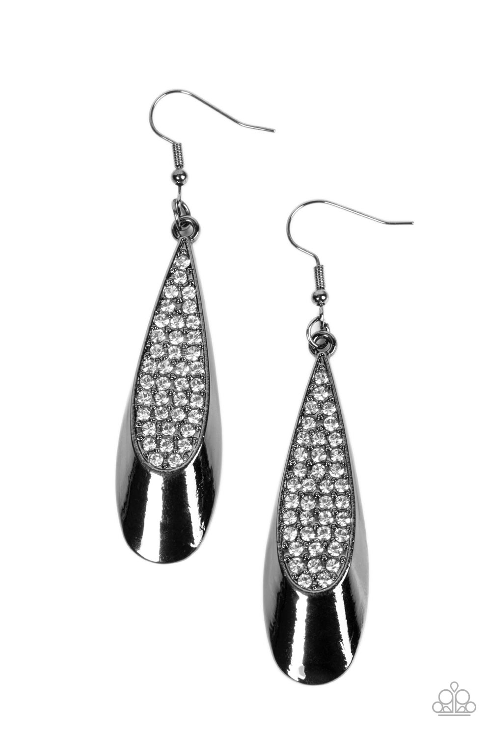 Prismatically Persuasive - Black (Gunmetal) Teardrop Earring