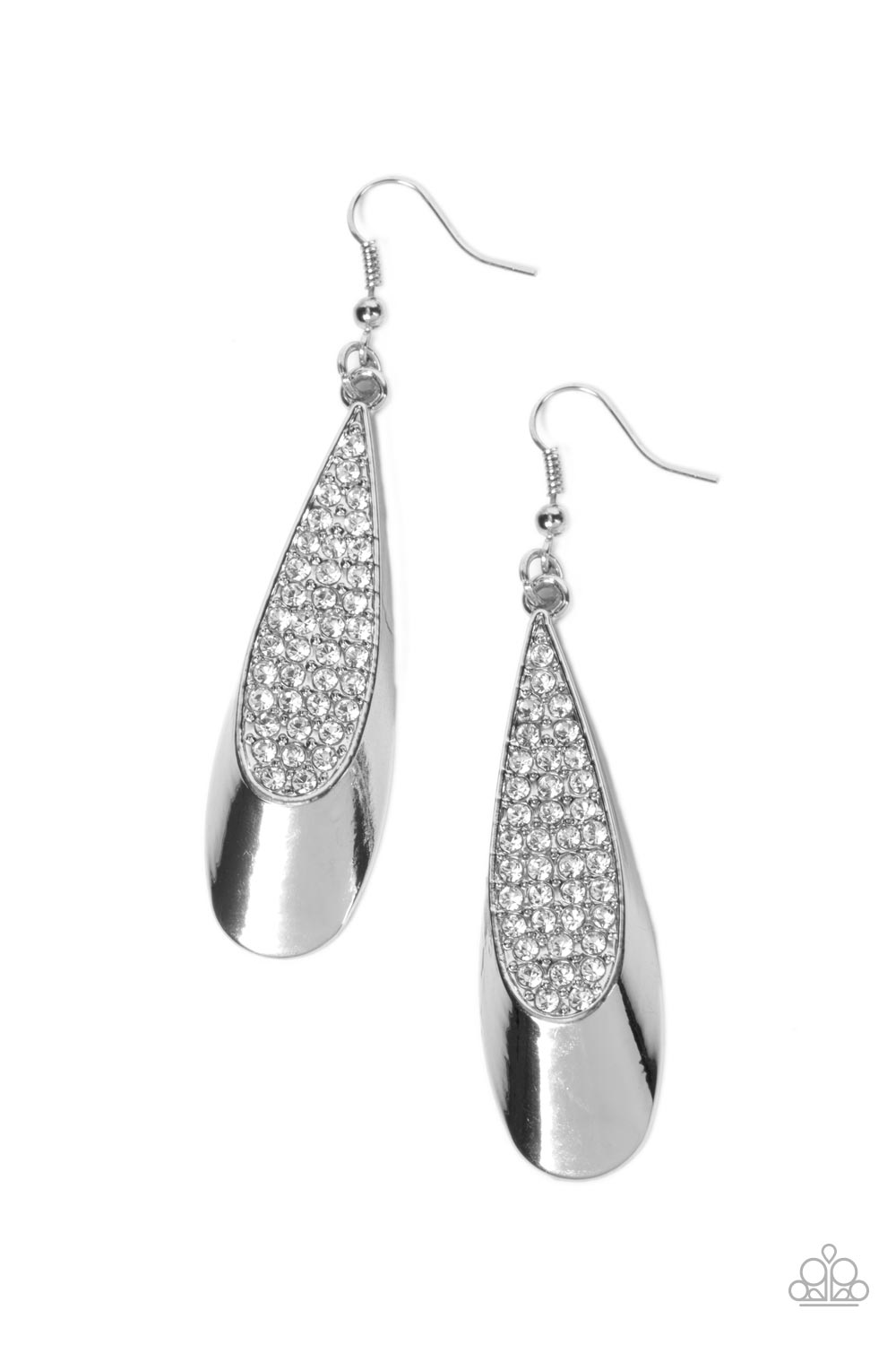 Prismatically Persuasive - White (Rhinestone) Earring