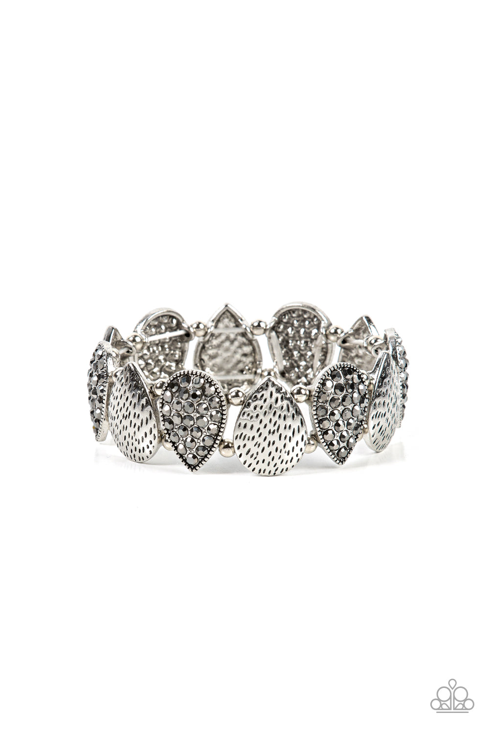 Playing Favorites - Silver (Hematite Rhinestone) Bracelet