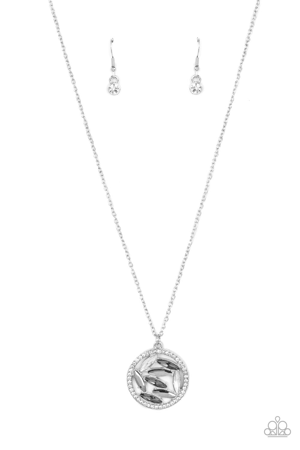 Head-Spinning Sparkle - Silver (Hematite) Necklace
