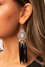 Load image into Gallery viewer, Pretty in PLUMES - Black Earring
