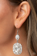 Load image into Gallery viewer, Capriciously Cosmopolitan - White (Rhinestone) Earring
