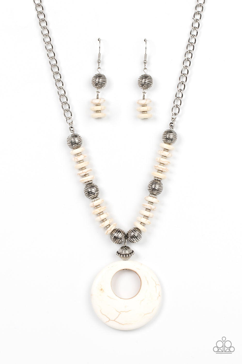 Oasis Goddess - White (Sandstone Marble) Necklace