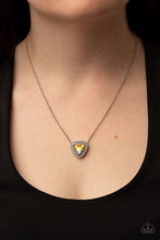 Load image into Gallery viewer, The Whole Package - Yellow Gem (White Rhinestone) Necklace
