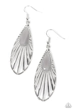 Load image into Gallery viewer, WING-A-Ding-Ding - Silver (Butterfly Wing) - Gray Teardrop Earring
