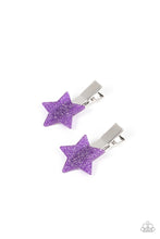 Load image into Gallery viewer, Sparkly Star Chart - Purple Hair Clip
