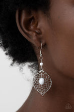 Load image into Gallery viewer, Perky Perennial - White Earrings
