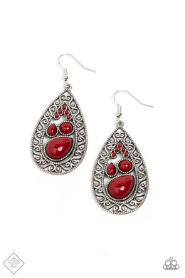 Nautical Daydream - Red Earring (GM-0122) freeshipping - JewLz4u Gemstone Gallery