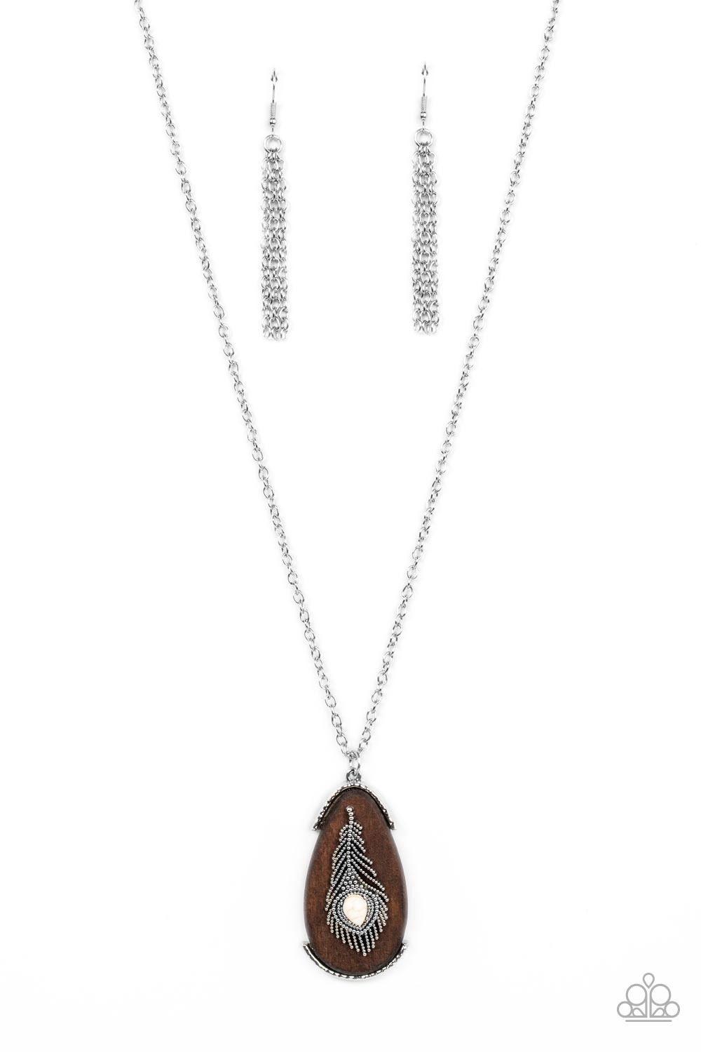 Personal FOWL - White (Teardrop Stone) Necklace