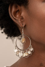 Load image into Gallery viewer, Cabana Charm - White (Shell-Like Discs) Earring
