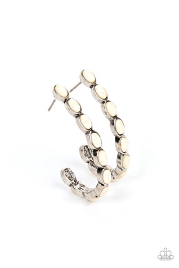 Kick Up a SANDSTORM - White Earring freeshipping - JewLz4u Gemstone Gallery