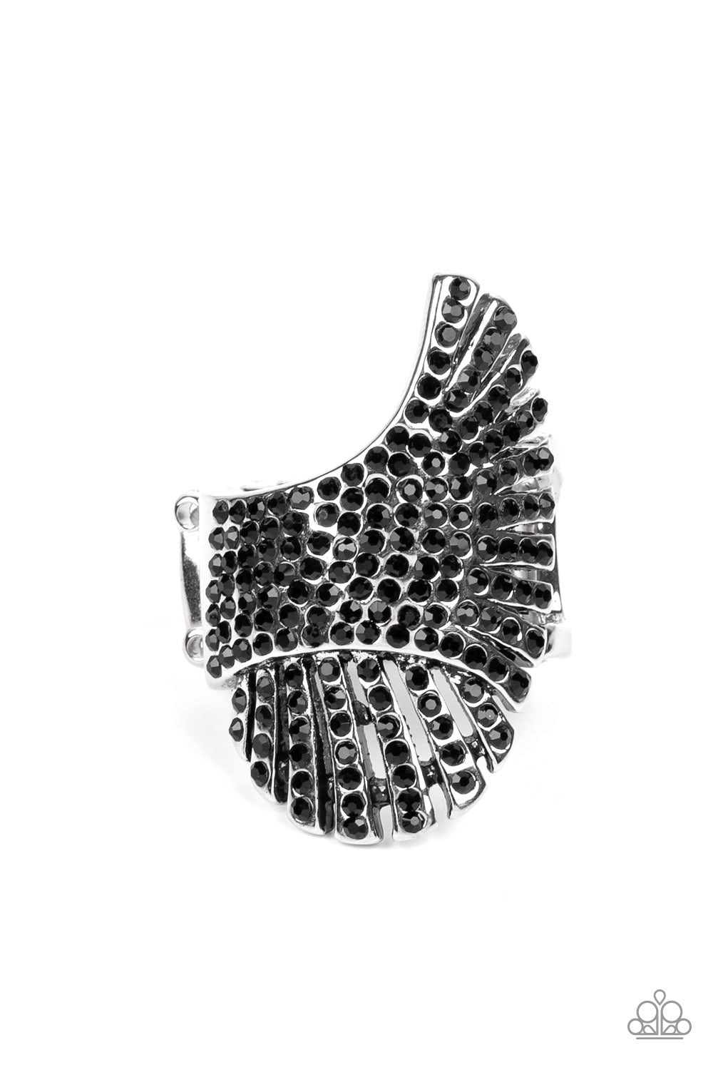 Express Your-SELFIE - Black (Rhinestone) Ring