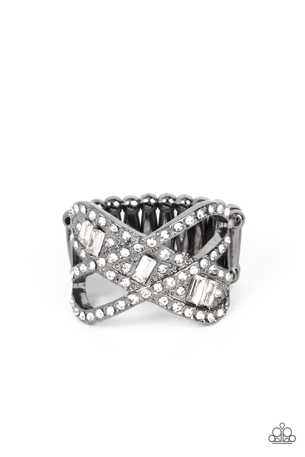 Triple Threat Twinkle - Black (Gunmetal) Ring