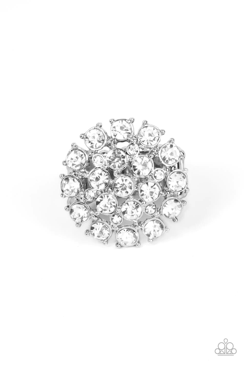 SELFIE-Confidence - White (Rhinestone) Ring
