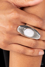 Load image into Gallery viewer, Pyramid Passage - White (Opal Bead) Ring
