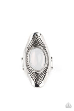 Load image into Gallery viewer, Pyramid Passage - White (Opal Bead) Ring
