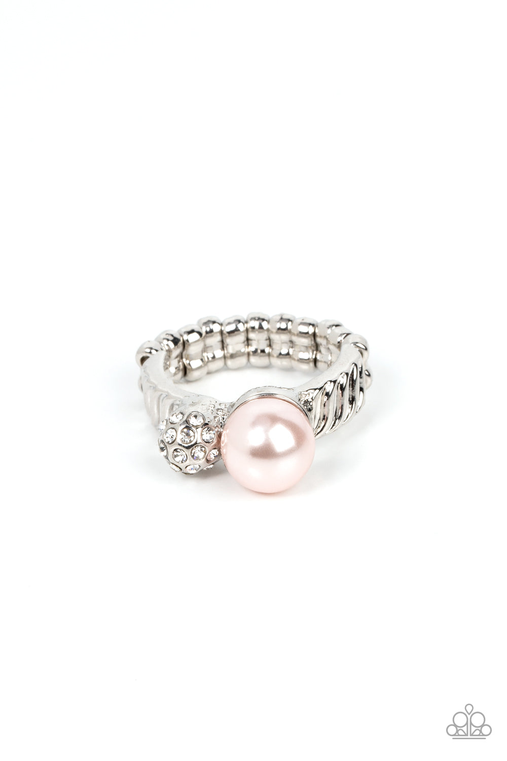 A-List Applique - Pink (Pearl and White Rhinestone) Ring