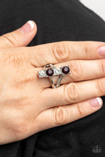 Load image into Gallery viewer, Duplicating Dazzle - Purple (Purple and White Rhinestone) Ring
