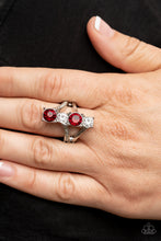 Load image into Gallery viewer, Duplicating Dazzle - Red (White and Red Rhinestone) Ring
