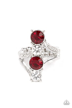 Load image into Gallery viewer, Duplicating Dazzle - Red (White and Red Rhinestone) Ring
