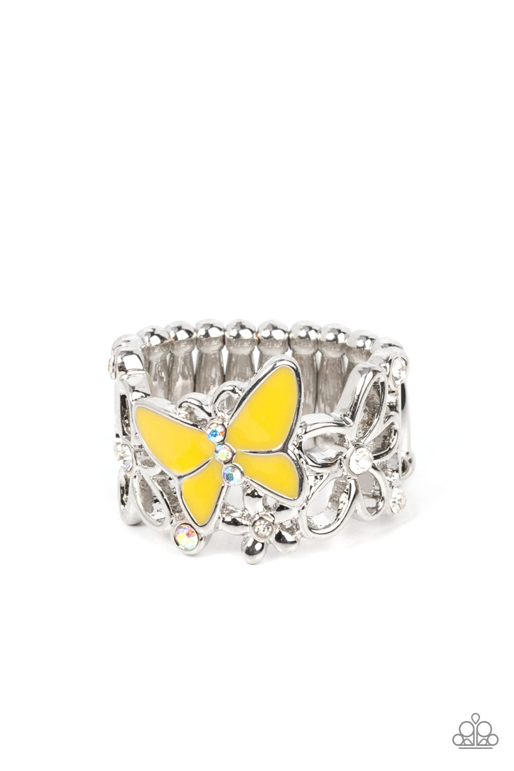 All FLUTTERED Up - Yellow (Butterfly) Ring