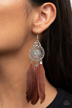 Load image into Gallery viewer, Pretty in PLUMES - Brown Earring
