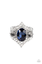 Load image into Gallery viewer, Bow Down to Dazzle - Blue (Oval Gem/Smoky Teardrop Rhinestone) Ring
