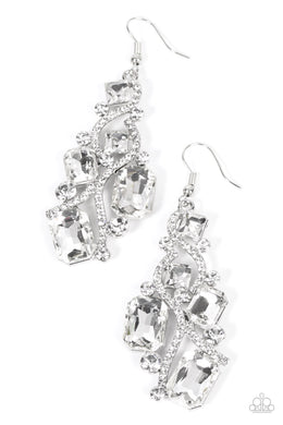 Interstellar Illumination - White (Rhinestone) Earring freeshipping - JewLz4u Gemstone Gallery