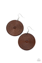 Load image into Gallery viewer, Caribbean Cymbal - Brown (Wood) Earring
