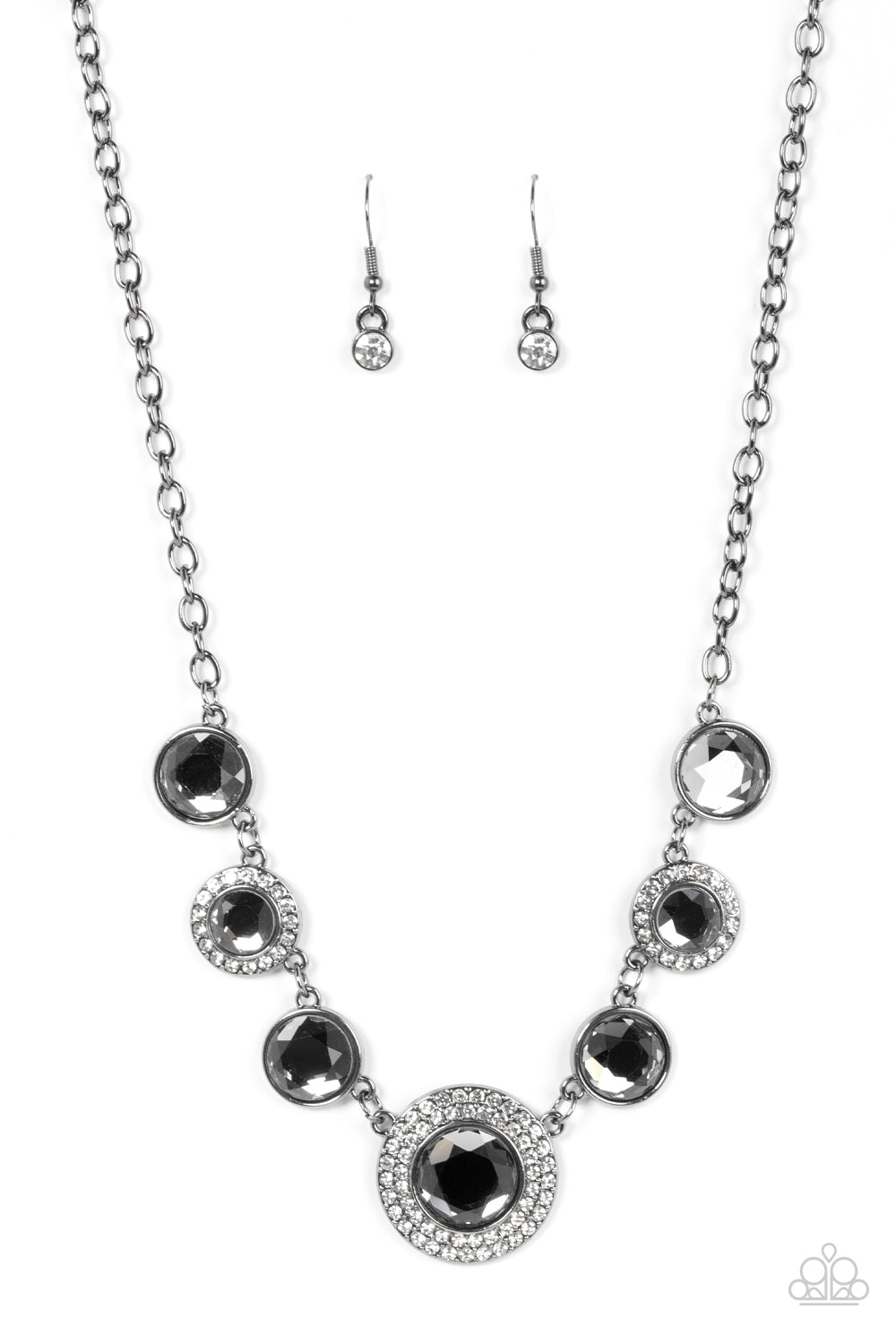 Extravagant Extravaganza - Black (Smoky Gems) Necklace