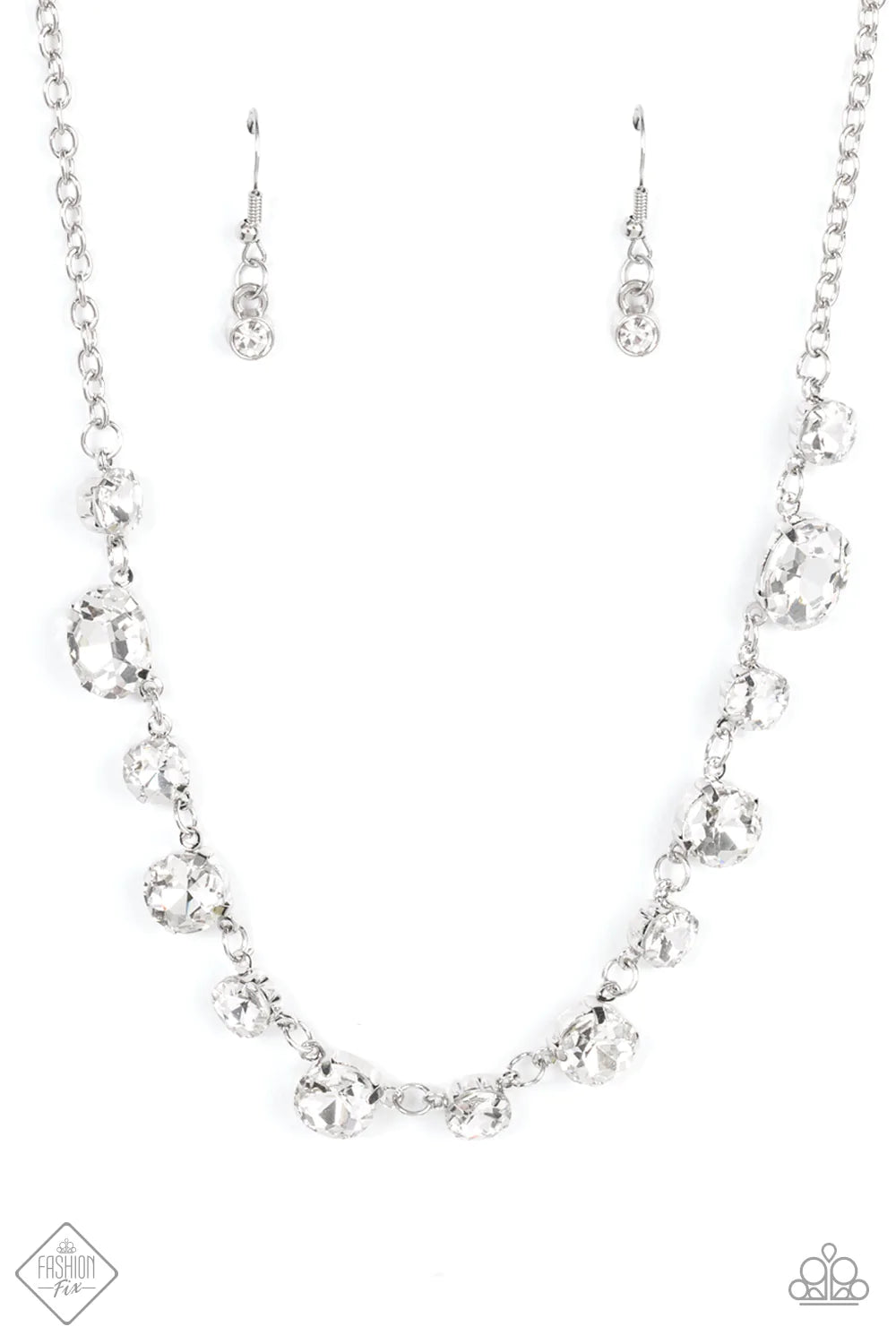 Hands Off the Crown! - White (Rhinestone) Necklace (FFA-0222)