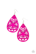 Load image into Gallery viewer, Marine Eden - Pink (Wooden) Earring
