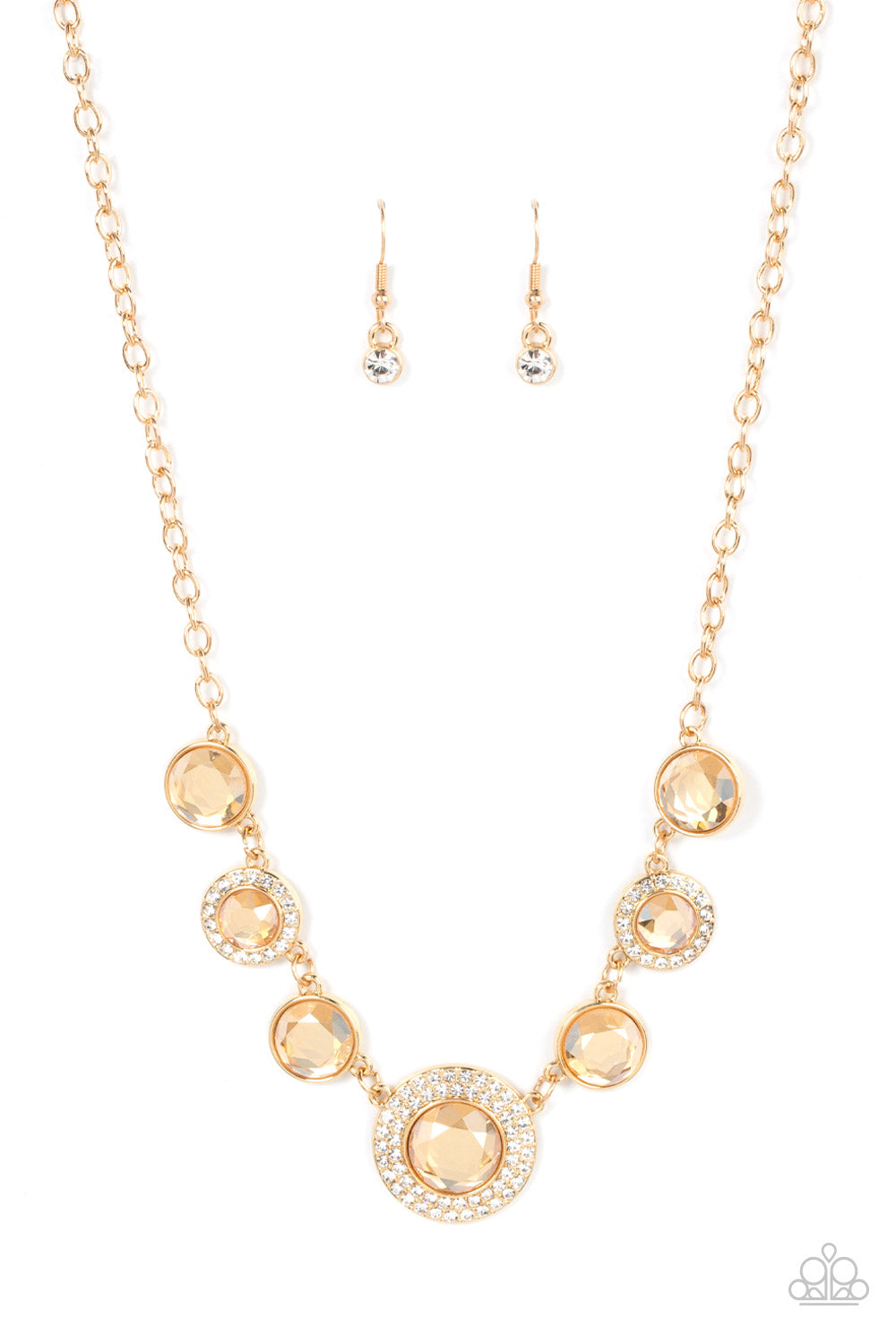 Extravagant Extravaganza - Gold (Golden Gems) Necklace