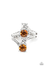 Load image into Gallery viewer, Duplicating Dazzle - Brown (Topaz and White Rhinestone)Ring
