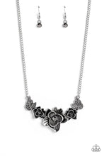 Load image into Gallery viewer, Botanical Breeze - Silver (Hematite Rhinestone) Necklace
