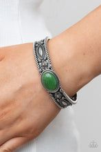 Load image into Gallery viewer, Rural Repose - Green (Jade) Cuff Bracelet
