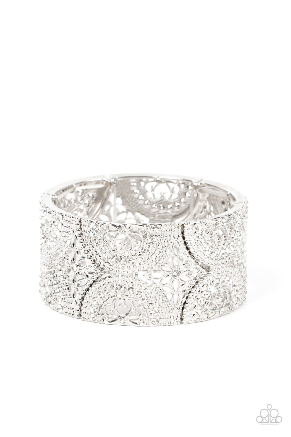 Wheeling and Dealing - White (Rhinestone) Bracelet