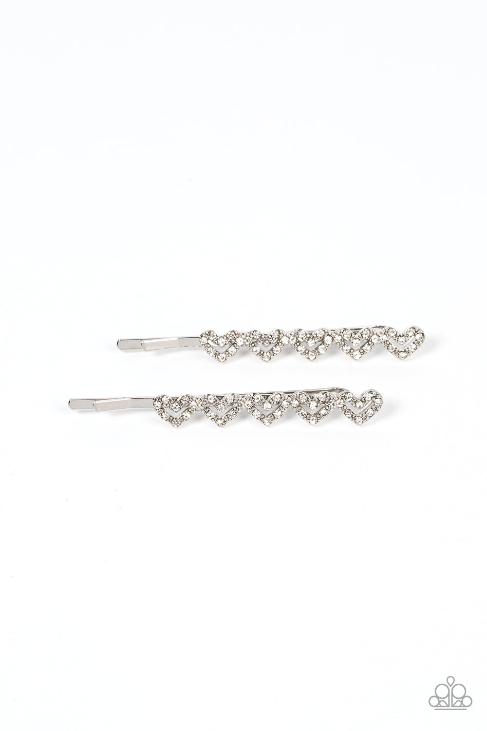 Thinking of You - White (Heart) Hair Pin