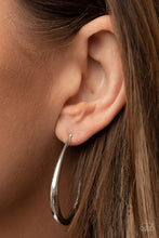 Load image into Gallery viewer, CURVE Your Appetite - Silver Hoop Earring
